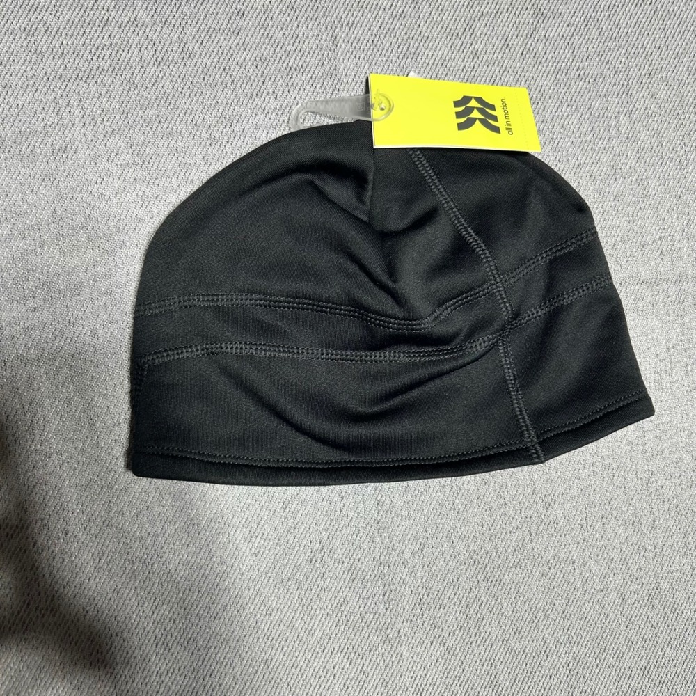 All In Motion Performance Running Beanie OSFM Black Lightweight Hat